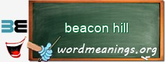 WordMeaning blackboard for beacon hill